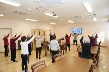 秋の運動会で楽しむご入居者の様子